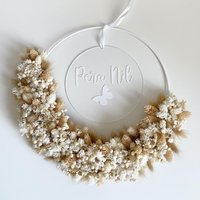 Trockenblumenkranz Mit Personalisierter Acrylglasscheibe I Türkranz | Einzugsgeschenk |Hochzeitsgeschenk Geschenkidee-Blumenkranz.liebe Trockenblumenkranz Mit Personalisierter Acrylglasscheibe I Türkranz | Einzugsgeschenk |Hochzeitsgeschenk Geschenkidee-Blumenkranz.liebe von BlumenkranzLiebe