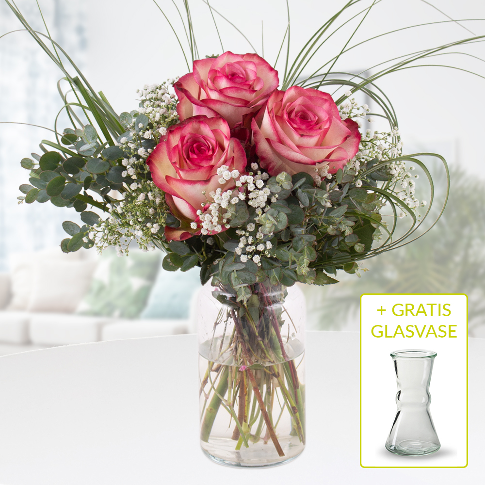 Blumenstrauß Kleine Aufmerksamkeit + gratis Glasvase von Blumenshop.de