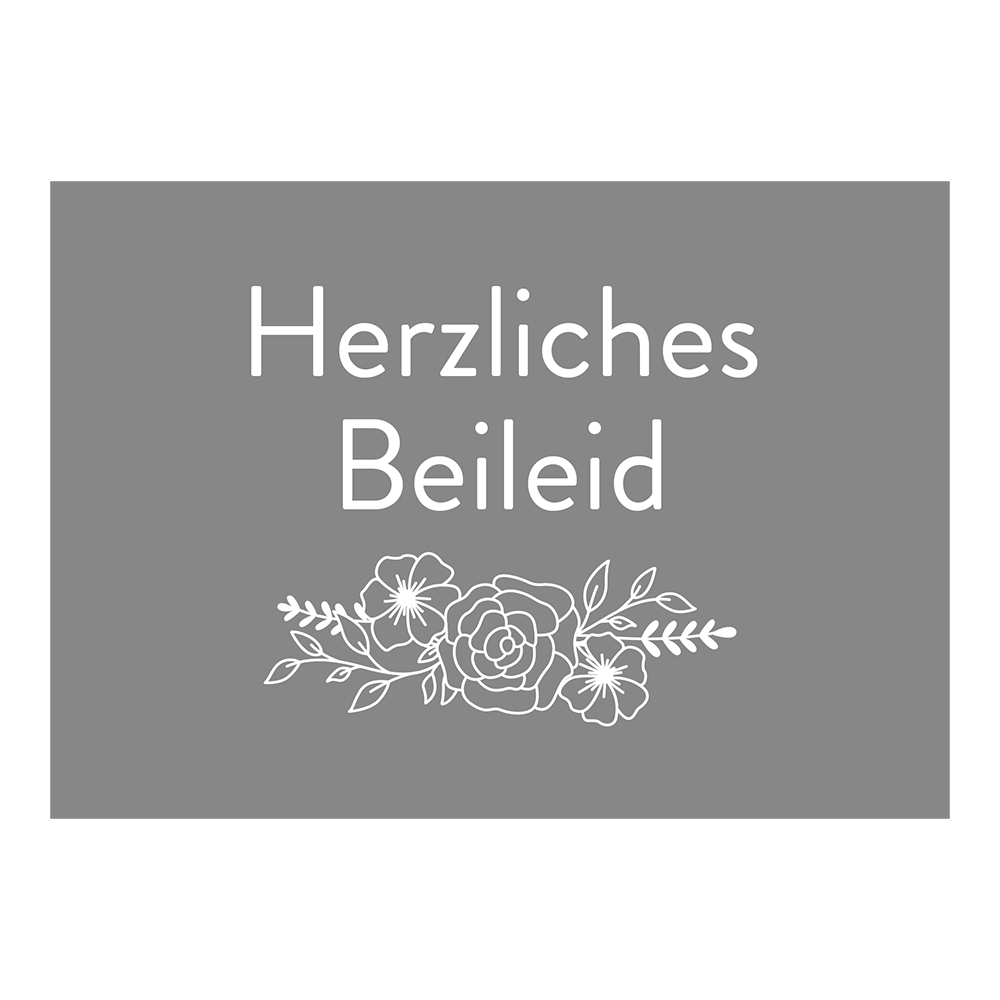 "Herzliches Beileid" Trauerkarte von Blumenshop.de