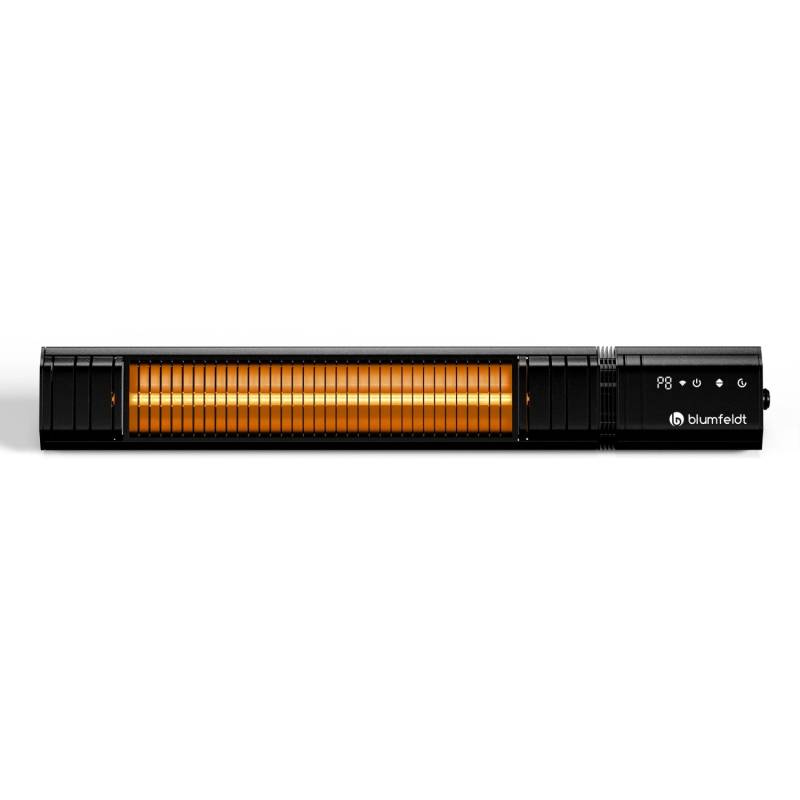 Blumfeldt Gold Bar Slim 2000 W Heizstrahler 9 Heizstufen WiFi-Funktion Touchscreen Fernbedienung IP 65 Schwarz von Blumfeldt