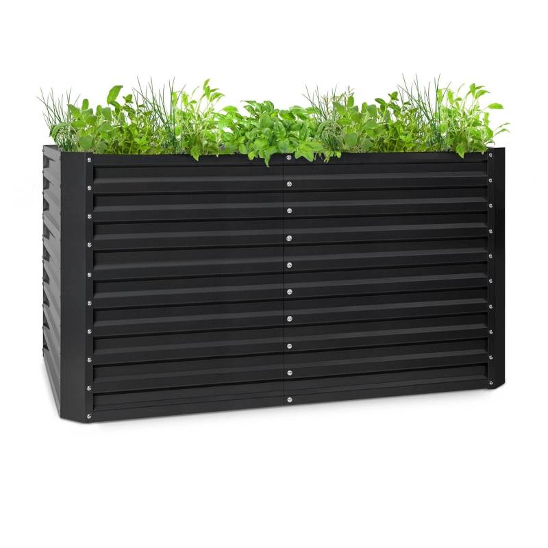 Blumfeldt High Grow Straight Hochbeet 200x90x100 cm 1800 L Stahl Rechteckig Anthrazit von Blumfeldt