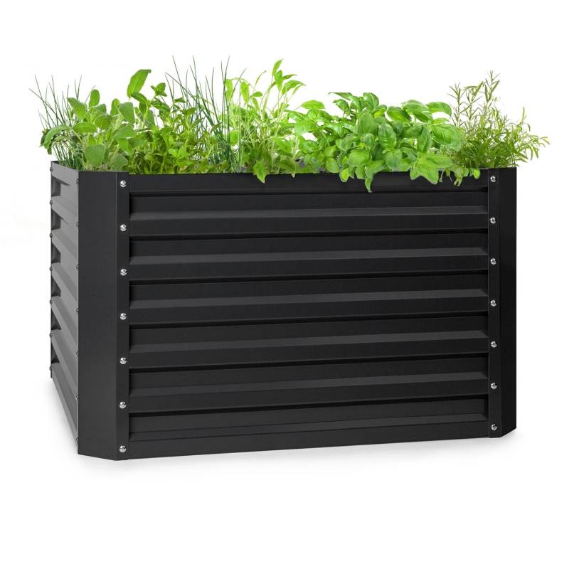 Blumfeldt High Grow Straight Hochbeet Gartenbeet 100x60x100 cm 600 L Stahl Quadratisch Anthrazit von Blumfeldt
