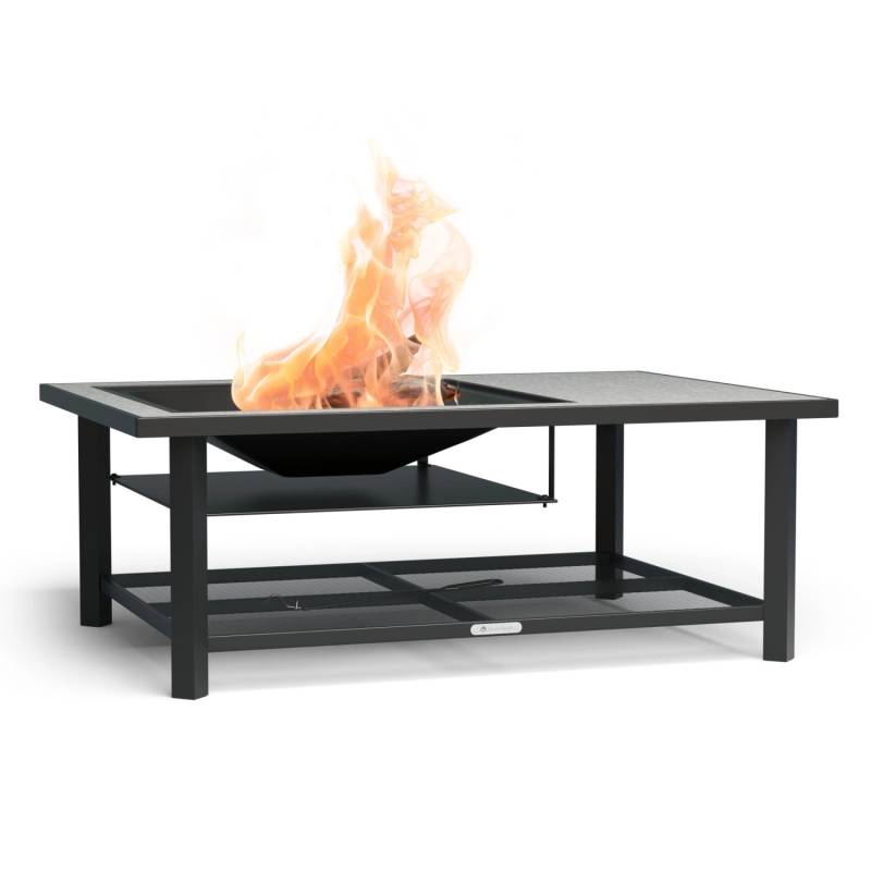 Blumfeldt Merano Avanzato L 3-in-1-Feuerschale mit Grillfunktion als Tisch Nutzbar 122 x 87 cm Steingrau Blumfeldt Merano Avanzato L 3-in-1-Feuerschale mit Grillfunktion als Tisch Nutzbar 122 x 87 cm Steingrau von Blumfeldt