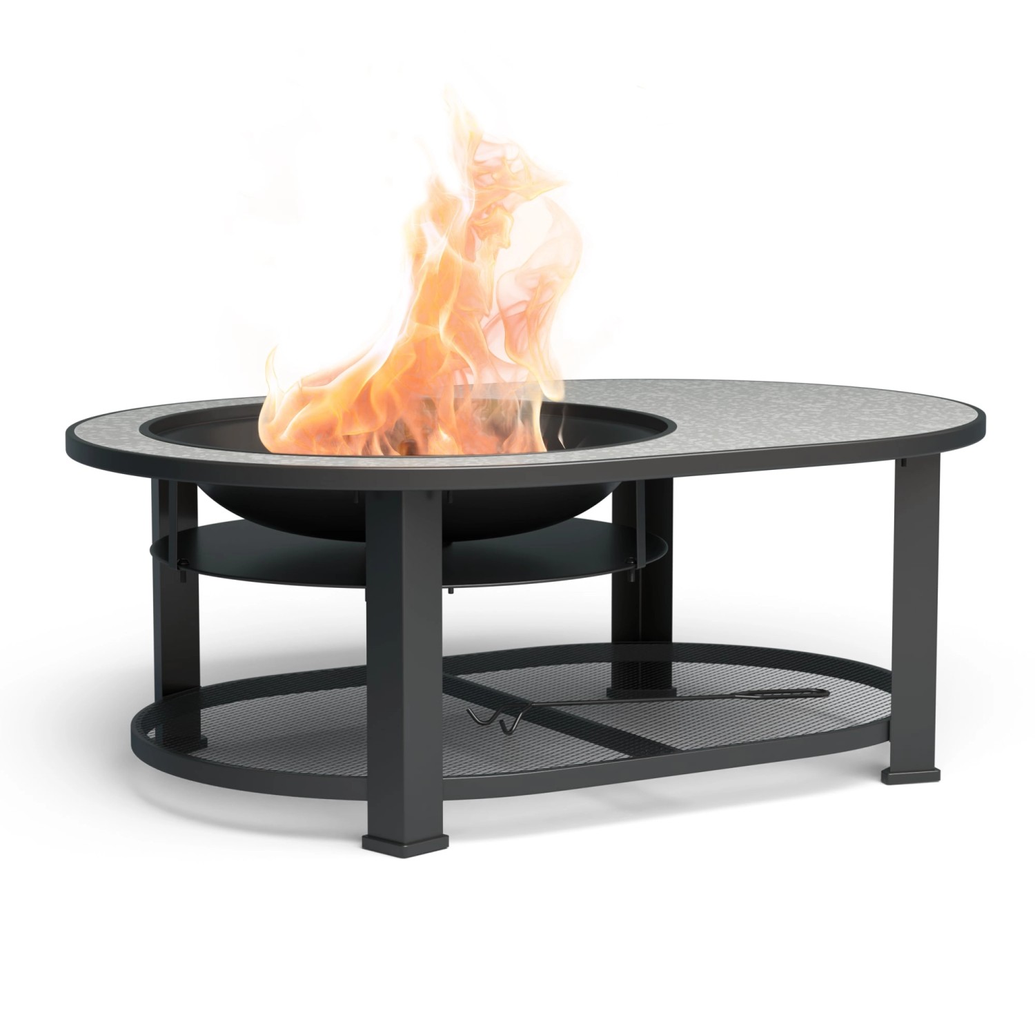 Blumfeldt Merano Circolo L 3-in-1-Feuerschale mit Grillfunktion als Tisch Nutzbar 122 x 87 cm Rund Steingrau Blumfeldt Merano Circolo L 3-in-1-Feuerschale mit Grillfunktion als Tisch Nutzbar 122 x 87 cm Rund Steingrau von Blumfeldt