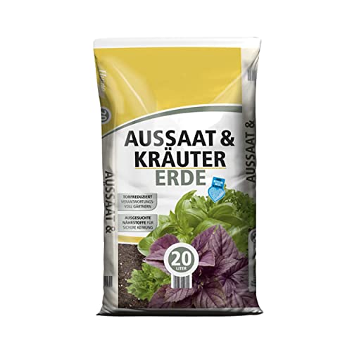 Aussaaterde torfreduziert 20 Liter Anzuchterde für Pflanzen Kräuter Blumen optimale Versorgung durch perfekte Zusammensetzung Kräutererde Pikiererde von Blumixx