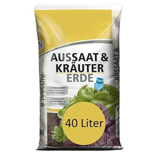 Aussaaterde 40 Liter (2 x 20 Liter) torfreduzierte Anzuchterde für Pflanzen Kräuter Blumen optimale Versorgung durch perfekte Zusammensetzung Kräutererde Pikiererde von Blumixx