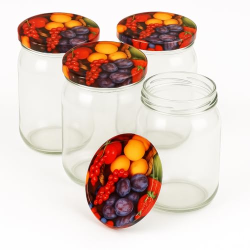 Blumixx Einmachgläser mit Schraubdeckel 8er Pack Einmachglas mit Deckel Pflaume - 900ml Fassungsvermögen - Ideal für Erntezeit, Konservierung & stilvolle Aufbewahrung von Blumixx