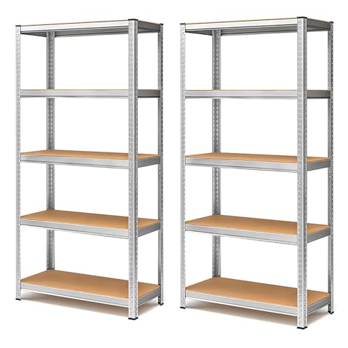 Blumixx 2X Schwerlastregal 180x90x40 mit 5 Böden – Tragkraft 875 kg pro Regal – Metall Steckregal mit MDF-Böden – Lagerregal für Keller, Werkstatt & Garage – stabil & höhenverstellbar Blumixx 2X Schwerlastregal 180x90x40 mit 5 Böden – Tragkraft 875 kg pro Regal – Metall Steckregal mit MDF-Böden – Lagerregal für Keller, Werkstatt & Garage – stabil & höhenverstellbar von Blumixx