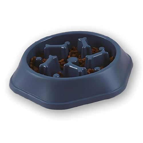 Futternapf Slow Feeder 23,5 x 21,5 x 4,5 cm - Speziell entworfen, um das schnelle Fressen zu verlangsamen - Gesundheitsoptimierter Fressnapf - Anti-Schling-Technologie für alle Haustiere von Blumixx