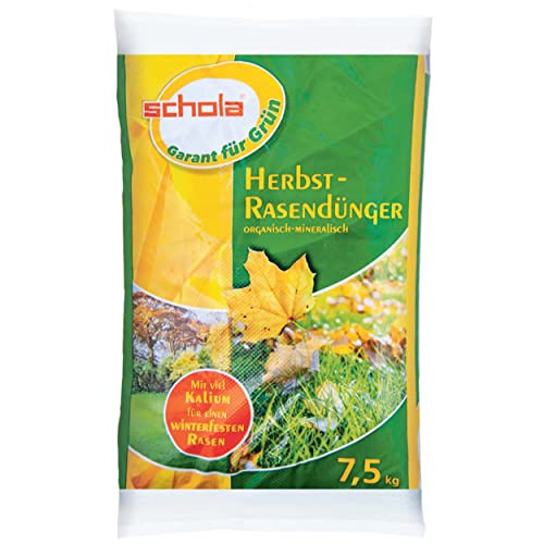 Rasendünger Herbst - 7,5 kg Sack Herbstdünger mit Langzeitwirkung für 250qm Rasen. Optimaler Nährstoffversorgung, NPK-Dünger, Gegen Moos, Reich an Stickstoff für Garten und Grünstreifen von Blumixx