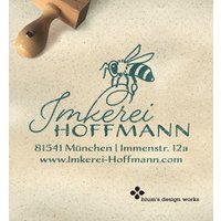 Imker Logo Mit Biene | Adress-stempel Oder Druckdaten Bild Für Social Media von BlumsDesignWorks