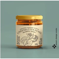 Lindenblüten-Label | Personalisierbares Lindenhonig Etikett, Stempel Oder Druckvorlage Geschenk Für Imker von BlumsDesignWorks