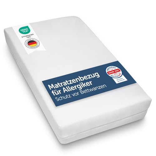 Blumtal® Allergiker Matratzenbezug 120x200 cm für Matratzen bis 20 cm - Oeko-TExzertifizierter Anti Milben Matratzenbezug 120x200 cm - Encasing mit Reißverschluss 120x200 - Milbenschutzbezug 2er Set von Blumtal