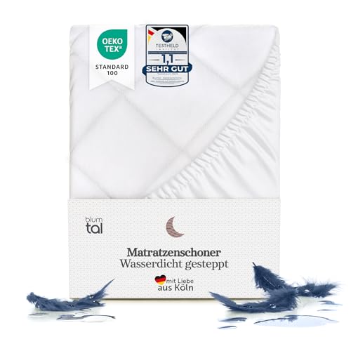 Blumtal® Luxus gesteppter Matratzenschoner wasserdicht 150x200 cm im 2er Set - OEKO-TEX zertifizierter Matratzenschutzbezug - gesteppter Matratzenschutz 150x200 Anti-Allergen - Nässeschutz knisterfrei von Blumtal