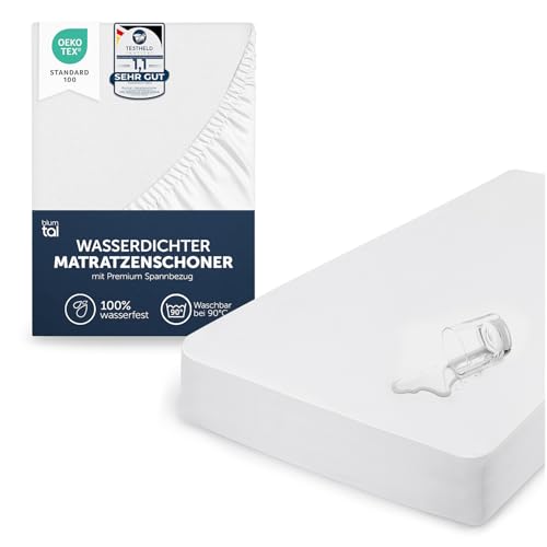 Blumtal® Luxus Standard WasserdichterMatratzenschoner Oeko-TEX Zertifiziert, Anti-Allergie Matratzenschoner, Waschmaschinenfester Matratzenschoner – 80x200cm von Blumtal