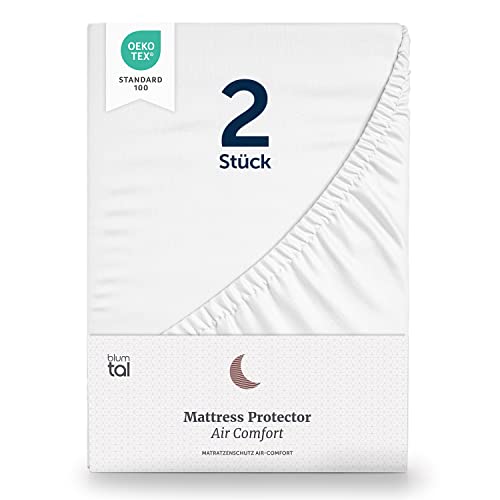 Blumtal® Matratzenschoner 80x200 cm im 2er Set - Matratzenschutz wasserdicht - OEKO-TEX zertifizierter Matratzenschoner wasserdicht - knisterfreier Schoner Matratze - Matratzenschutzbezug atmungsaktiv von Blumtal