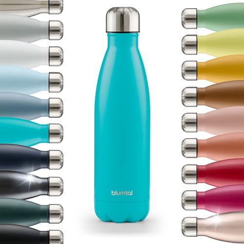 Blumtal Thermosflasche 350 ml Edelstahl - auslaufsichere Isolierflasche - BPA-freie Trinkflasche kalt & warm - doppelwandige Thermoflasche - rostbeständige Isolierflasche Petrol von Blumtal