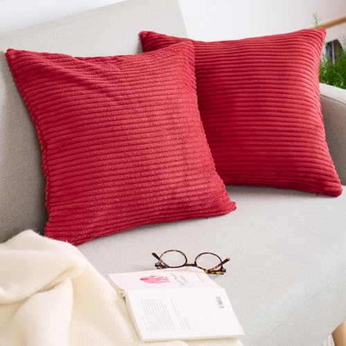 Blumtal 2er Set Kissenbezug 30x50 cm Rot – Kord Kissenhülle mit verstecktem Reißverschluss, weiche Cord Kissenbezüge - für Deko-Kissen Polster Sofakissen Zierkissen & Couchkissen Blumtal 2er Set Kissenbezug 30x50 cm Rot – Kord Kissenhülle mit verstecktem Reißverschluss, weiche Cord Kissenbezüge - für Deko-Kissen Polster Sofakissen Zierkissen & Couchkissen von Blumtal