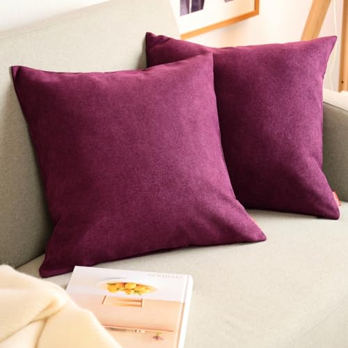 Blumtal 2er Set Kissenbezug 45x45 violett - kuschelige Chenille Kissenbezüge mit verstecktem Reißverschluss, Oekotex Zertifizierte Kissenhülle für Deko-Kissen Sofakissen Polster & Zierkissen Blumtal 2er Set Kissenbezug 45x45 violett - kuschelige Chenille Kissenbezüge mit verstecktem Reißverschluss, Oekotex Zertifizierte Kissenhülle für Deko-Kissen Sofakissen Polster & Zierkissen von Blumtal