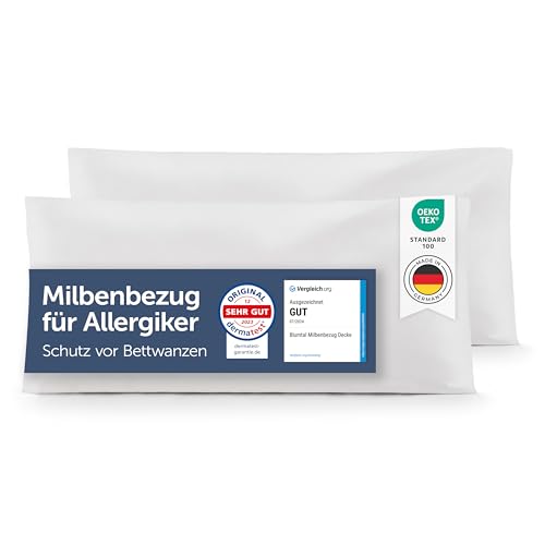 Blumtal® Milbenbezug Kissen 40x80 cm 2er Set - Oeko-TEX zertifizierte Allergiker Bettwäsche Kissen 40x80 cm - Kissenbezug gegen Hausstaubmilben - Allergie Bettwäsche Set Anti Milben 40x80 cm Kissen Blumtal® Milbenbezug Kissen 40x80 cm 2er Set - Oeko-TEX zertifizierte Allergiker Bettwäsche Kissen 40x80 cm - Kissenbezug gegen Hausstaubmilben - Allergie Bettwäsche Set Anti Milben 40x80 cm Kissen von Blumtal