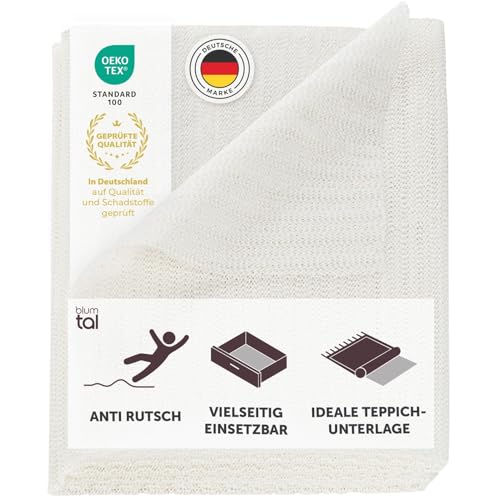 Blumtal Antirutschmatte 130x190 cm - Teppich Antirutschunterlage aus Vinyl - zuschneidbare Antiruschmatte für Teppich - Schubladenmatte - Anti Rutsch Teppichunterlage - rutschfeste Unterlage 1er Set von Blumtal