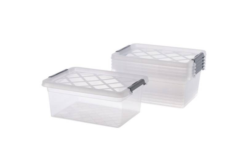 Blumtal Aufbewahrungsbox Aufbewahrungsbox mit Deckel aus Kunststoff 100% Neumaterial (6 St) von Blumtal