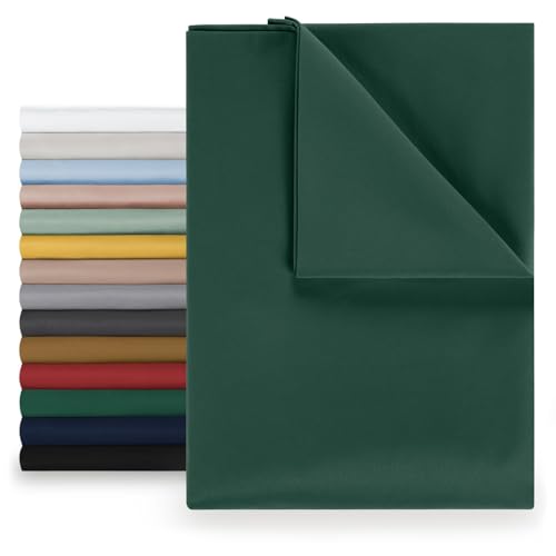 Blumtal Basic Bettlaken 280x275cm - Pflegeleichtes Betttuch aus weichem, gebürstetem Mikrofaser-Gewebe, ohne Gummizug, Dunkelgrun Blumtal Basic Bettlaken 280x275cm - Pflegeleichtes Betttuch aus weichem, gebürstetem Mikrofaser-Gewebe, ohne Gummizug, Dunkelgrun von Blumtal