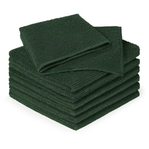 Blumtal 6er Set Mikrofasertücher 30x40 cm Lappen - Geschirrtücher Dark Green - Microfasertücher Putzlappen Waschbar bei 60°C - Reinigungstücher Fensterputztücher - Premium Putztücher Allzwecktücher von Blumtal