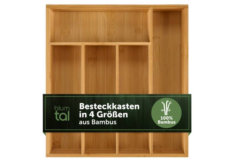 Blumtal Besteckkasten Einlagen, aus Bambus (mit 4 oder 5 Fächern als Organizer für Besteck und Haushaltsartikel), leicht abwischbar, passend für IKEA Maximera von Blumtal