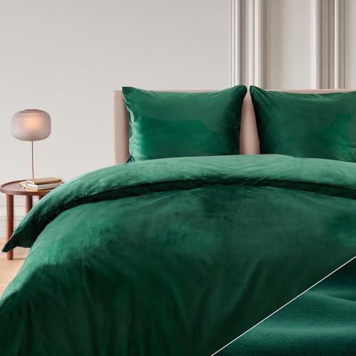 Blumtal Bettwäsche 135x200 cm im Cashmere-Touch - OEKO-TEX zertifizierter Bettdeckenbezug 135x200 + Kissenbezug 80x80 - extra weicher Bettbezug 135 x 200 Mikrofaser - Duvet/Bettwäsche 135x200 Grün Blumtal Bettwäsche 135x200 cm im Cashmere-Touch - OEKO-TEX zertifizierter Bettdeckenbezug 135x200 + Kissenbezug 80x80 - extra weicher Bettbezug 135 x 200 Mikrofaser - Duvet/Bettwäsche 135x200 Grün von Blumtal