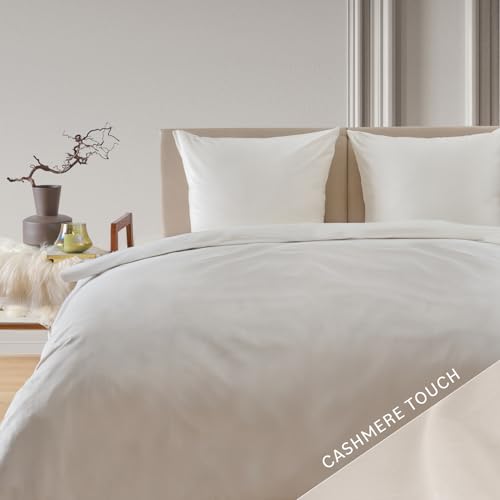 Blumtal Bettwäsche 155x220 cm Cashmere-Touch Plüsch - OEKO-TEX zertifizierte Bettwäsche flauschig + Kissenbezug 80x80 2x - Bettwäsche kuschelig Mikrofaser - weiche Bettwäsche - Fleece-Bettwäsche Ivory Blumtal Bettwäsche 155x220 cm Cashmere-Touch Plüsch - OEKO-TEX zertifizierte Bettwäsche flauschig + Kissenbezug 80x80 2x - Bettwäsche kuschelig Mikrofaser - weiche Bettwäsche - Fleece-Bettwäsche Ivory von Blumtal