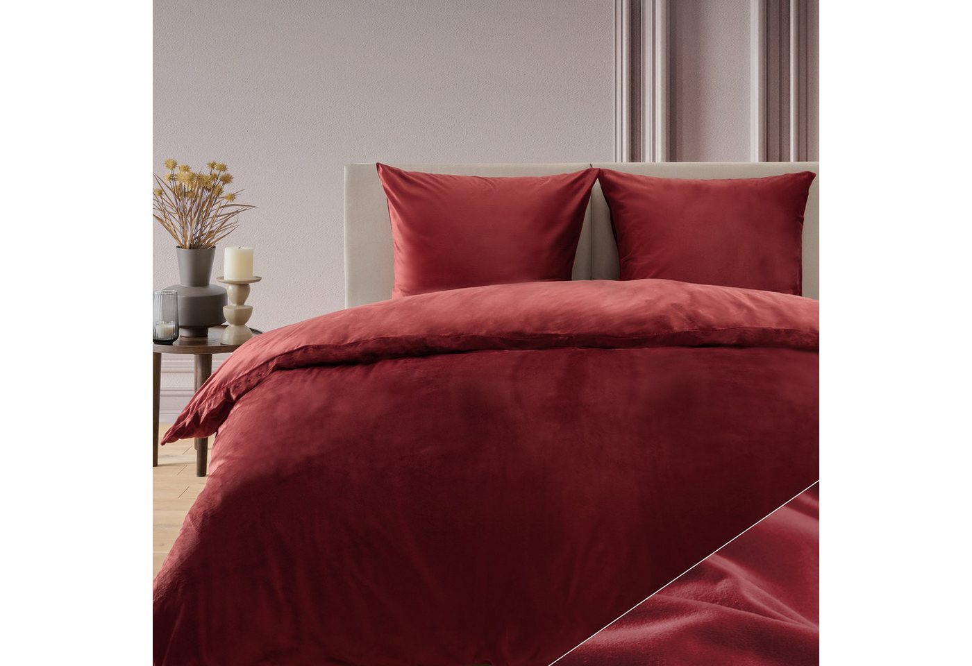 Blumtal Bettwäsche Cashmere-Touch Plüsch, warme Winterbettwäsche + Kopfkissenbezug Blumtal Bettwäsche Cashmere-Touch Plüsch, warme Winterbettwäsche + Kopfkissenbezug von Blumtal