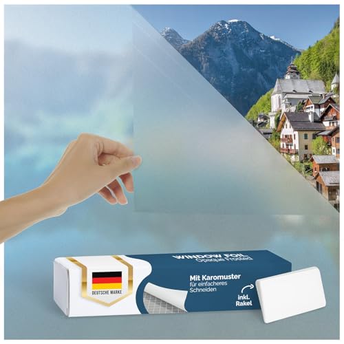 Blumtal Fensterfolie 30x200 cm 2er Set blickdicht & statisch haftend + Rakel - zuschneidbare Sichtschutzfolie Fenster + UV-Schutz - Milchglasfolie selbstklebend Fenster - Fenster Folie - Frosted-Look Blumtal Fensterfolie 30x200 cm 2er Set blickdicht & statisch haftend + Rakel - zuschneidbare Sichtschutzfolie Fenster + UV-Schutz - Milchglasfolie selbstklebend Fenster - Fenster Folie - Frosted-Look von Blumtal