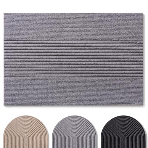 Blumtal Fußmatte 40x60 cm - rutschfeste Schmutzfangmatte - Fußabtreter mit Muster - Fußmatten Haustür - Türmatte aus Polyester - Fußmatte innen/Schmutzfangmatte außen/Türvorleger Hellgrau Blumtal Fußmatte 40x60 cm - rutschfeste Schmutzfangmatte - Fußabtreter mit Muster - Fußmatten Haustür - Türmatte aus Polyester - Fußmatte innen/Schmutzfangmatte außen/Türvorleger Hellgrau von Blumtal