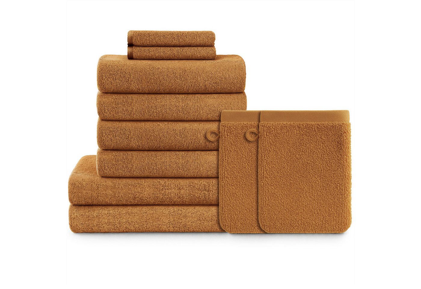 Blumtal Handtuch Set Blumtal 10 Teilig - Handtücher Set 100% Baumwolle, weich und saugstark, Frottee (10er Set), 2 Bade-, 4 Hand-, 2 Gästetücher + 2 Waschlappen von Blumtal