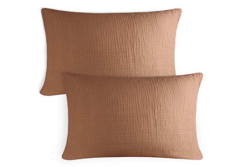 Blumtal Kissenbezug Musselin Kissenbezug - Oeko-TEX zertifiziertes Musselin Kopfkissen, (2 Stück), 100% Baumwolle von Blumtal