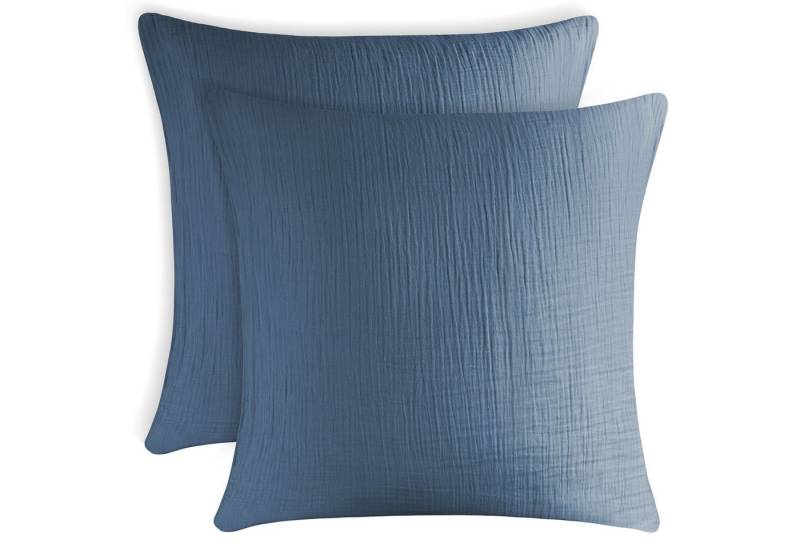 Blumtal Kissenbezug Musselin Kissenbezug - Oeko-TEX zertifiziertes Musselin Kopfkissen, (2 Stück), 100% Baumwolle von Blumtal