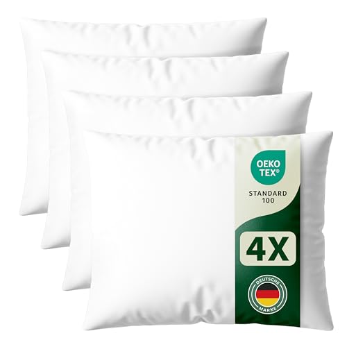Blumtal Kissenfüllung 40x50 cm 4er - Oeko-TEX zertifizierte Füllung Kissen 40x50 cm aus Polyester mit Rebouce-Effekt - Pillow Innenkissen - Kissen Polster - extra weiches Füllkissen von Blumtal