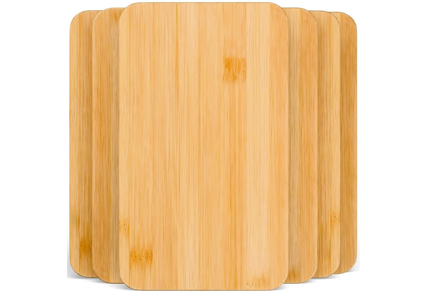 Blumtal Schneidebrett Frühstücksbrettchen 6er Set aus Bambus - 22x14x0,8 cm, Frühstücksbretter Holz, antibakterielles Holzbrettchen Blumtal Schneidebrett Frühstücksbrettchen 6er Set aus Bambus - 22x14x0,8 cm, Frühstücksbretter Holz, antibakterielles Holzbrettchen von Blumtal