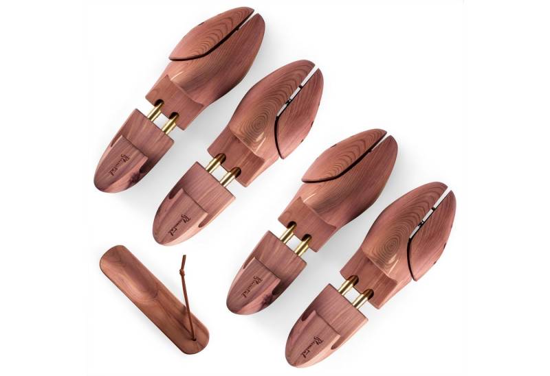 Blumtal Schuhspanner für Herren und Damen - Schuhdehner aus Zedern-Holz (2-tlg., 1 Paar, 2 Paar, 5 Paar), mit Schuhlöffel und ergonomischen Spanngriff, TESTSIEGER von Blumtal