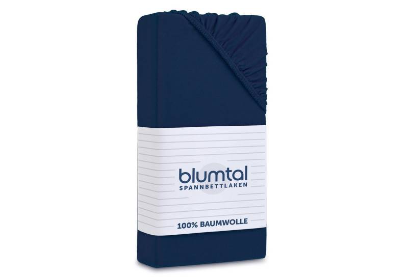 Blumtal Spannbettlaken Blumtal Basics 100% Baumwolle, Baumwolle, Gummizug: Rundum, (2 Stück), Jersey Bettlaken - atmungsaktiv, strapazierfähig und faltenfrei von Blumtal