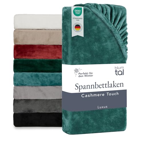 Blumtal Spannbettlaken Cashmere Touch 200x200 cm Plüsch - Oeko-TEX zert. Spannbettlaken Winter - Spannbettlaken 200x200 Winter aus Mikrofaser - Cashmere Spannbettlaken - Bettbezug 200 x 200 Petrol Blumtal Spannbettlaken Cashmere Touch 200x200 cm Plüsch - Oeko-TEX zert. Spannbettlaken Winter - Spannbettlaken 200x200 Winter aus Mikrofaser - Cashmere Spannbettlaken - Bettbezug 200 x 200 Petrol von Blumtal