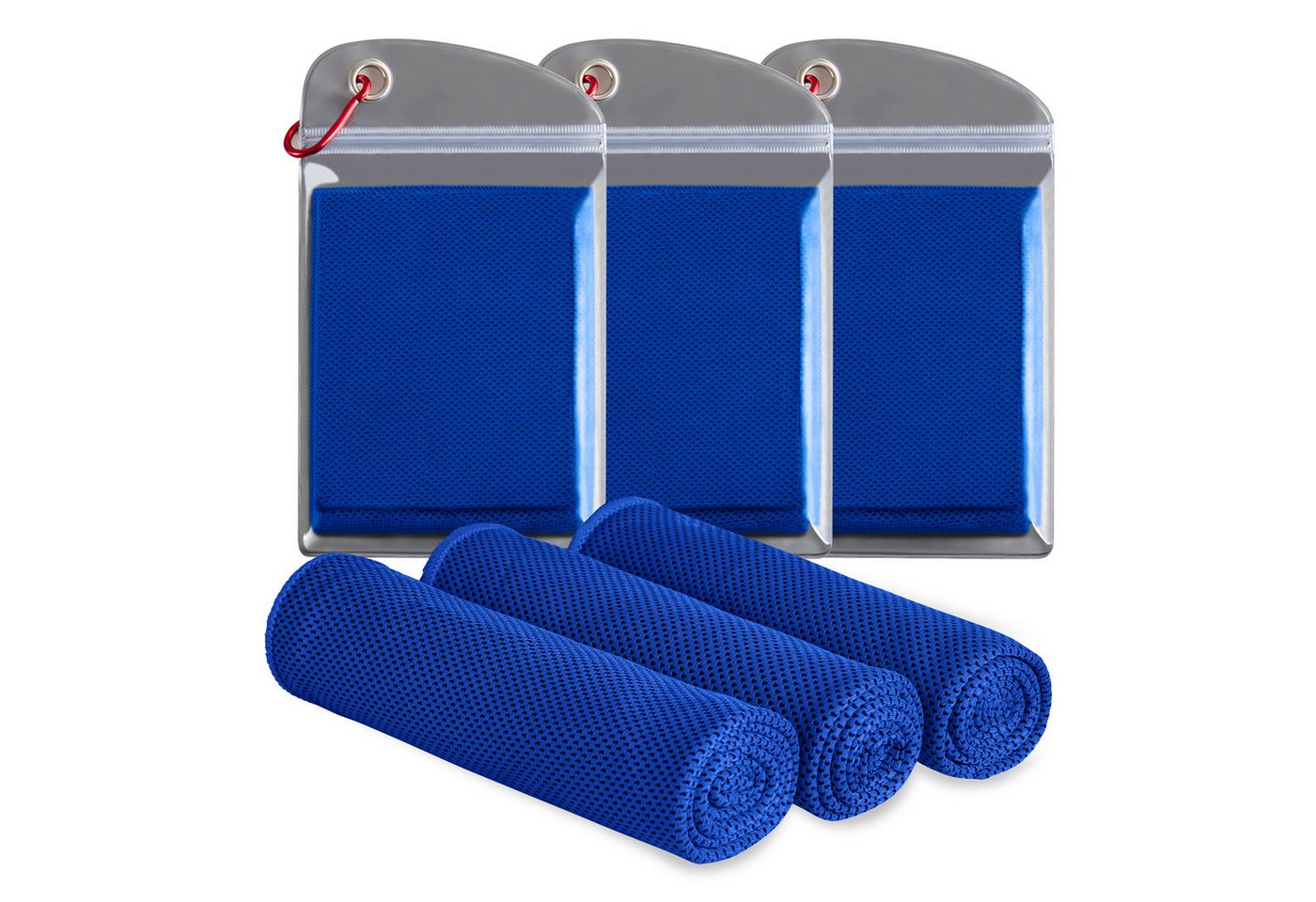 Blumtal Sporthandtuch mit Kühlfunktion aus Mikrofaser, 100x30 cm, (3-St), kühlend von Blumtal