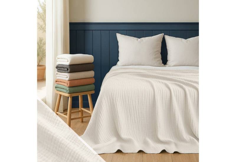 Blumtal Tagesdecke Tagesdecke Baumwolle - Musselin Decke Oeko-TEX zert. - Bettüberwurf, Couch Überwurf - leichte Kuscheldecke Baumwolle 100% Blumtal Tagesdecke Tagesdecke Baumwolle - Musselin Decke Oeko-TEX zert. - Bettüberwurf, Couch Überwurf - leichte Kuscheldecke Baumwolle 100% von Blumtal