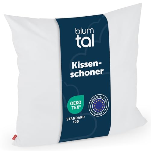 Blumtal Kissenbezug 40x40 cm - wasserdichter Kissenschoner 40x40 aus Baumwolle - OEKO-TEX zertifizierter Milbenbezug für Kopfkissen 40x40 cm - atmungsaktiver Kopfkissenbezug 40x40 - Encasing - 1er Set von Blumtal