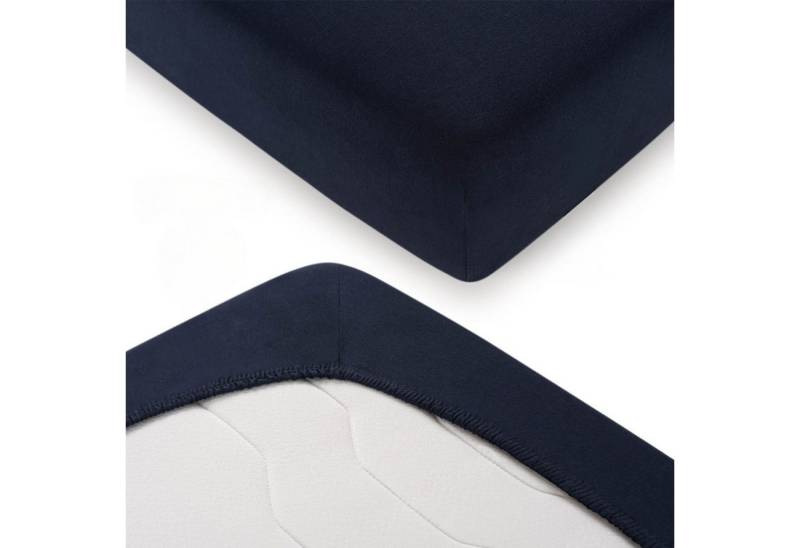 Blumtal Spannbettlaken Blumtal Basics 100% Baumwolle, Baumwolle, Gummizug: Rundum, (1 Stück), Jersey Bettlaken - atmungsaktiv, strapazierfähig und faltenfrei von Blumtal