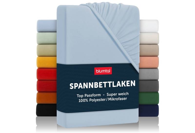 Blumtal Spannbettlaken Bettlaken aus Mikrofaser OEKO-TEX® zertifiziertes Laken, Mikrofaser, Gummizug: rundum, (1 Stück), Oeko-TEX® Zertifiziert von Blumtal