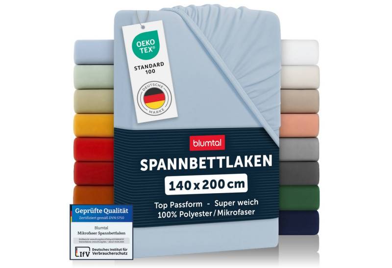 Blumtal Spannbettlaken Bettlaken aus Mikrofaser OEKO-TEX® zertifiziertes Laken, Mikrofaser, Gummizug: rundum, (2 Stück), Oeko-TEX® Zertifiziert von Blumtal