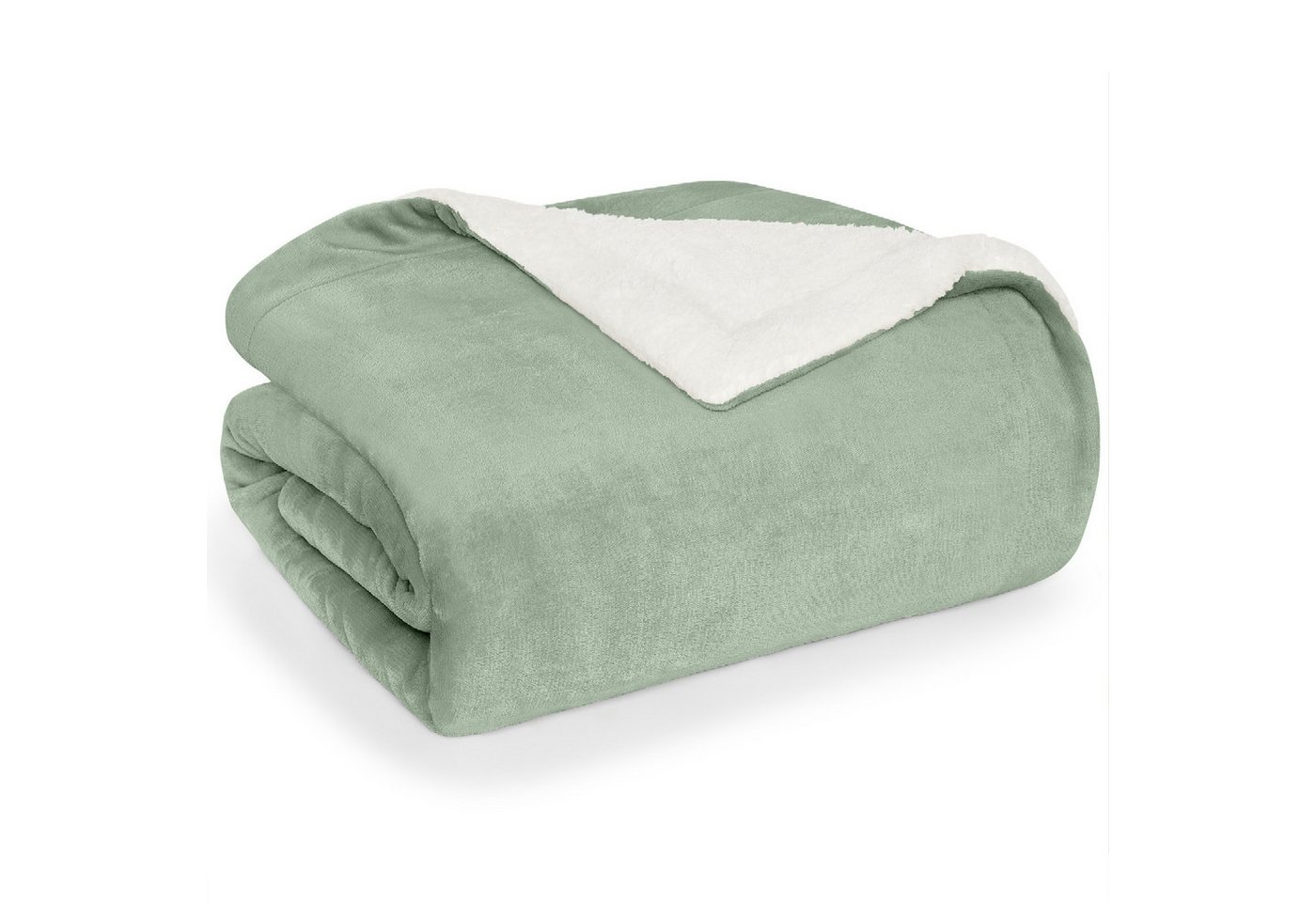 Wohndecke Sherpa-Fleecedecke, Oeko-TEX Zertifiziert, Blumtal, hochwertig, weich, warm, flauschig von Blumtal