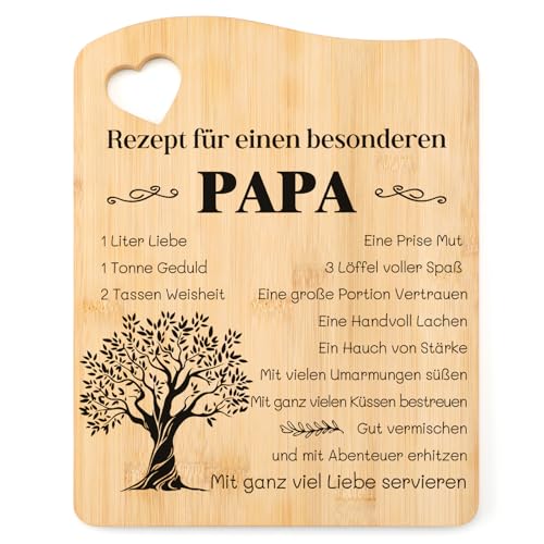 Blumuze Geschenke für Papa,Bambus Schneidebrett Papa Geschenke,Papa Geschenk Geburtstag,Weihnachten Vatertagsgeschenke Geburtstagsgeschenk für Papa,Beste Vater Geschenkidee von Blumuze